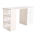 Scrivania con Cassetti e Ripiani Portaoggetti Bianco 120x49x72 cm 