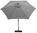 Ombrellone da Giardino Ø3 m Palo Ø38 mm in Alluminio Effetto Legno Tessuto Olefin Trend Wood Grigio