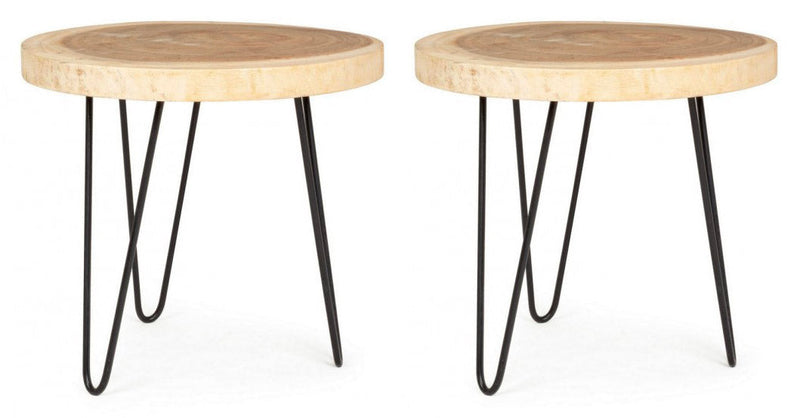 Set 2 Tavolini Ø56x48h cm Tuala