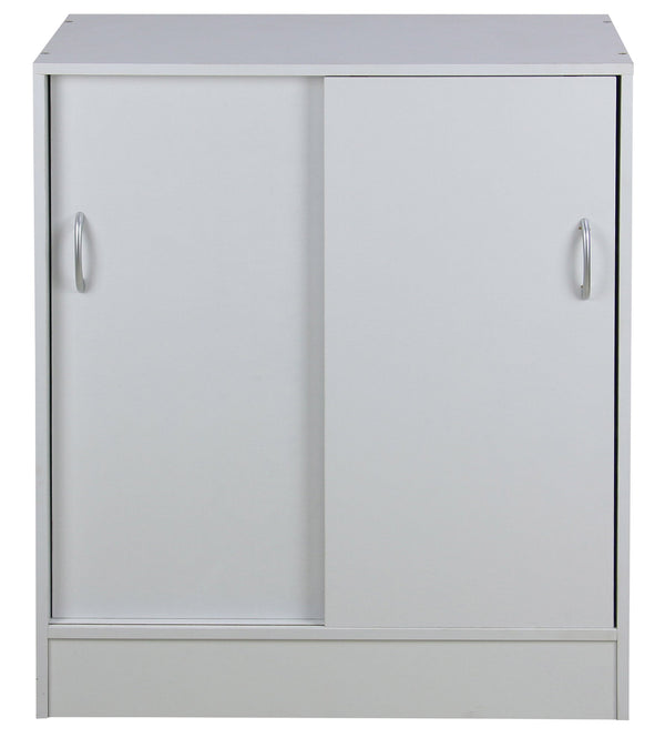 acquista Mobiile 2 Ante Scorrevoli 3 Ripiani 60x30x71 cm in PB e Carta Bianco