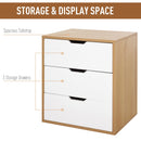 Cassettiera Portadocumenti da Ufficio 55x45x65,5 cm 3 Cassetti 
