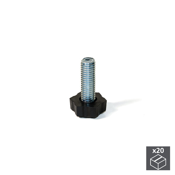 acquista Regolabili per Mobile Base Esagonale M8 H38 mm Acciaio 20 Pezzi Emuca