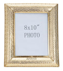 Cornice Glam Holes 31x16x36 cm in Ferro e Vetro Oro