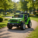 Macchina Elettrica per Bambini Fuoristrada Jeep Wrangler Rubicon 12V con Telecomando Verde