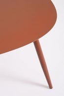 Set 2 Pezzi Tavolini per Esterno in Acciaio Verniciato Yvonne Sagom Terracotta  