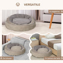 Cuccia Imbottita per Cani e Gatti 85x85x35 cm in Tessuto Grigio