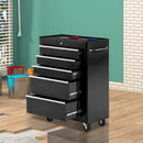 Carrello Porta Utensili con Cassettiera da Officina Nero 61.5x33x85 cm 