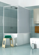 Sopravasca Paratia 2 Lati 1 Anta a Soffietto Apertura Angolare In PVC H150 Caldoni Komet