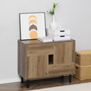 Mobile  2 Ante 2 Cassetti 76,5x39,5x64,5 cm in Legno Naturale