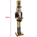 Soldato Schiaccianoci di Natale in Legno Altezza 106 cm Decorazioni Natalizie