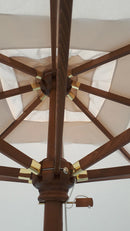 Ombrellone da Giardino 2,2x2,2 m Palo Ø48 mm in Legno Telo in Acrilico Danieli Bangkok Ecrù