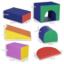 Set 7 Costruzioni Morbide per Bambini 1-3 Anni in PU e EPE Multicolore    