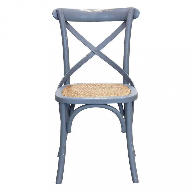 Sedia Cross 46x42x87 cm  in Legno Grigio