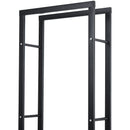 Portalegna Legnaia in Ferro 60x25x150 cm da Interno Max 100kg  Nero