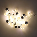 Luce filo sfera bianco 48 led bianco caldo alimentazione fissa cm Ø4x120