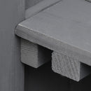 Armadietto da Giardino 2 Ante Tetto Apribile 74x43x88 cm in Legno di Abete Grigio Scuro