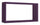 Mensola Cubo da Parete 70x35x15,5 cm in Fibra di Legno Artù Viola Melanzana