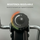 Cyclette per Riabilitazione Gambe e Braccia Design Pieghevole con Schermo LCD in Acciaio Nero  