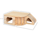 Casetta per Roditori e Piccoli Animali in Legno di Abete 60x37x19,7 cm 