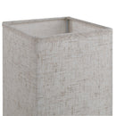Lampada da Comodino Abat Jour con Paralume in Tessuto e 2 Porte USB E27 12x12x35 cm  Crema