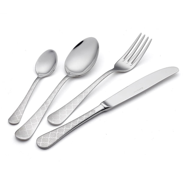 Servizio Set di Posate 24 pezzi in Acciaio Inox Eme Milano Damask sconto