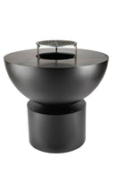 Barbecue a Legna Ø60x71 cm Primula in Acciaio Nero Alta Temperatura 