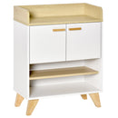 Mobile Multiuso 2 Ante 3 Ripiani 60x30x78 cm in Legno Bianco