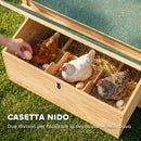 Pollaio Casetta Galline 150x100x96,5 cm con Tetto Impermeabile in Legno Giallo      