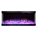 Camino Elettrico da Incasso 56,1x83,5x31,7 cm Effetto Fiamma 1500W Haiti 33 Nero