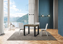Tavolo Allungabile 90-246x90x77 cm Tecno Tortora Telaio Antracite 