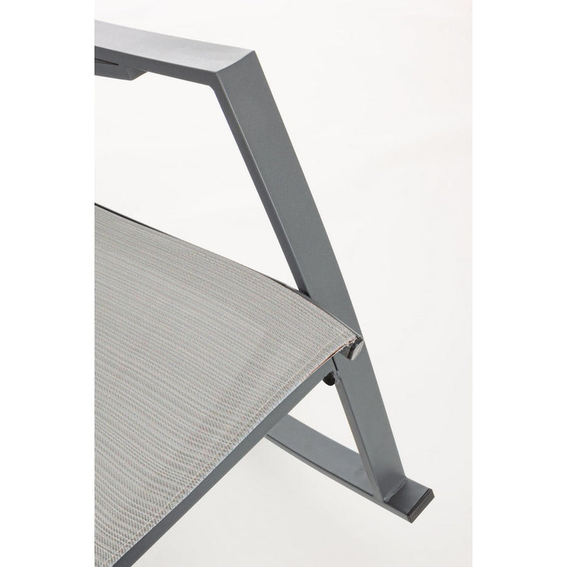 Sedia a Dondolo da Giardino 60x100x95 cm in acciaio Telma grigia