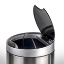 Pattumiera Rotonda Ø25x42 cm Apertura Automatica in Acciaio Emuca
