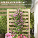 Fioriera con Traliccio per Rampicanti 115x60x110 cm con Fondo Aperto in Legno di Abete   