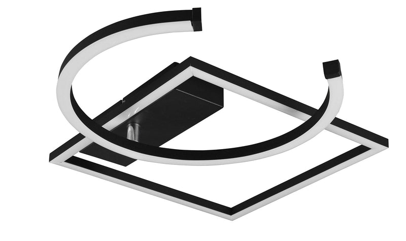 Plafoniera da Interno a LED SMD in Metallo Nero Opaco