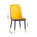 Set 6 Sedie Imbottite 45x42x92 cm in Similpelle Tortora