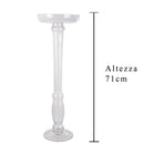 Porta Candele in Vetro Altezza 71 cm