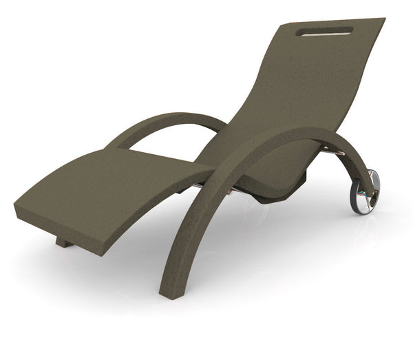 Lettino Chaise Longue da Esterno Giardino Inclinabile con Ruote Arkema Serendipity Dove Grey sconto