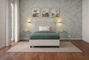 Letto Singolo Contenitore Imbottito Similpelle Tortora BoxMax Testata Flat Varie Misure
