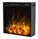 Camino Elettrico da Pavimento Effetto Fiamma 1400W Vannini Chiara Slim Bianco