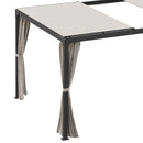 Pergola da Giardino 3x3m con Tende in Alluminio e Acciaio Beige