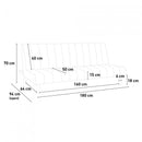 Divano Letto Clic Clac 180x64x70 cm in Similpelle Rosso