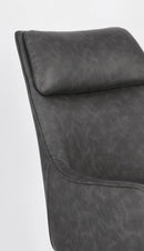 Set 2 Poltrone 56x65x92h cm Lawrence Pu Antracite 