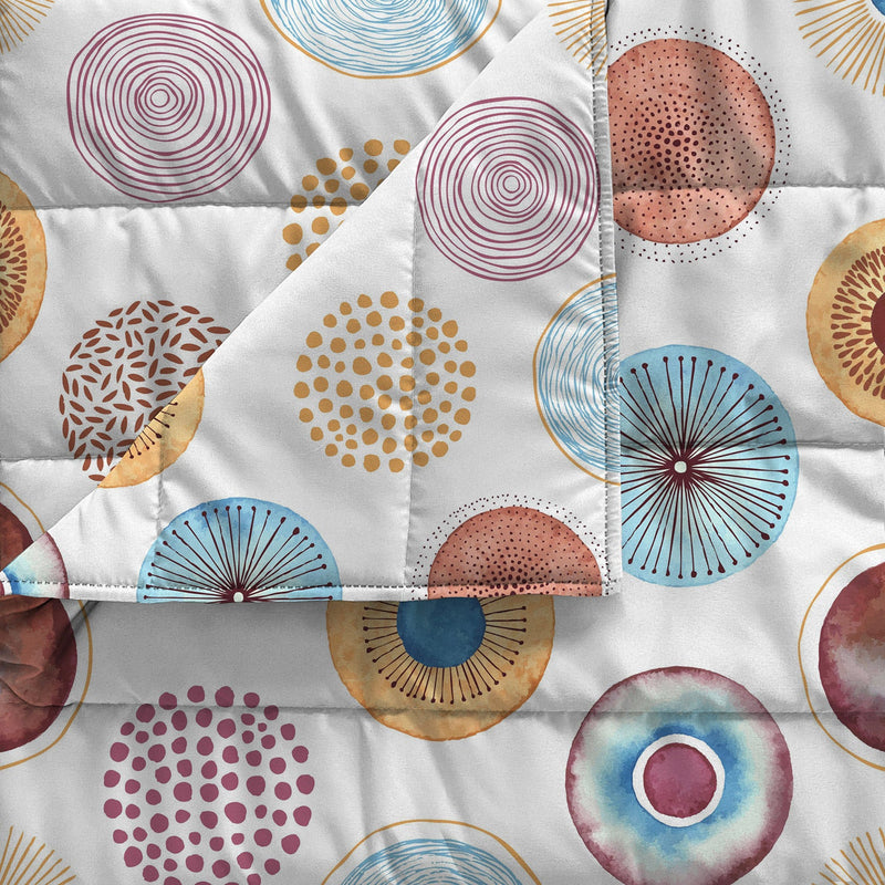 Trapuntino Estivo in Microfibra 100 gr con Stampa Circle Basic Varie Misure