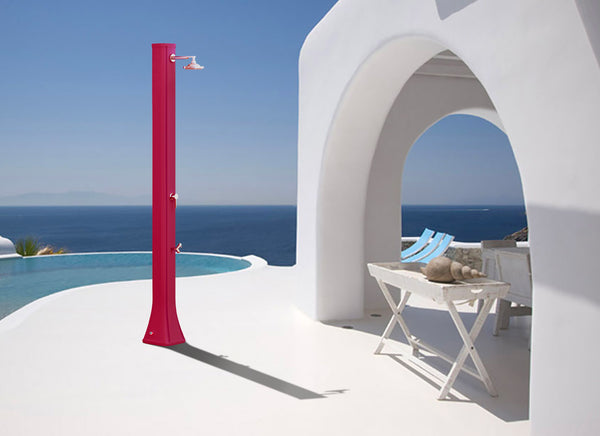 Doccia Solare da Giardino 40L Miscelatore e Lavapiedi Arkema Big Happy Five Ruby prezzo