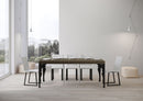 Consolle Allungabile 90-300x40x77 cm Paxon Premium Tortora Telaio Antracite 