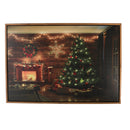 Quadro in Legno con Led albero di Natale rettangolare cm 63x43x3,3