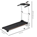 Tapis Roulant Meccanico Pieghevole con Schermo LED  Bianco e Nero