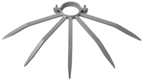 prezzo Dissuasore Antifurto con Punte in Acciaio per Pluviali Tubi Esterni Ø58-62 mm Argento