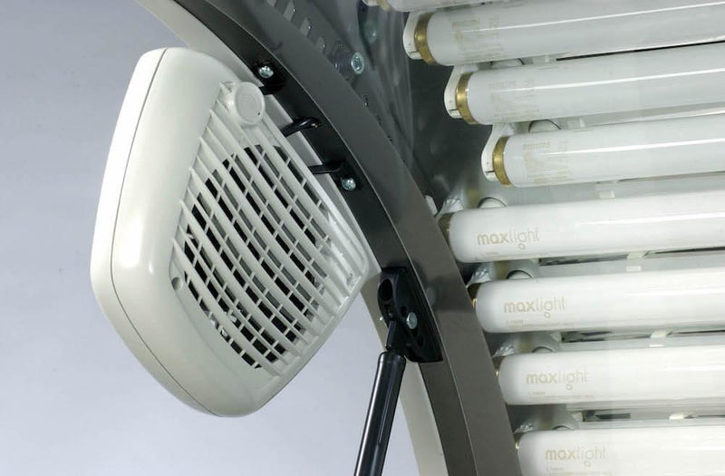 Lettino Solare Abbronzante con Lampada Visto Ad Alta Pressione Hapro Onyx 26/1 Combi