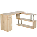 Scrivania da Ufficio ad Angolo Porta PC 140x107x74,6 cm in Legno  Rovere